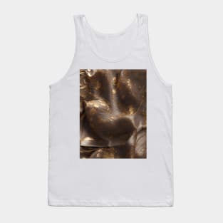 Luxurious gold sequin silk textile Tank Top